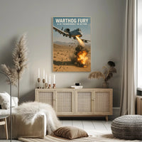A-10 Thunderbolt Warthog Fury Military Poster PosterGoat