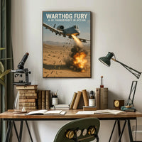 A-10 Thunderbolt Warthog Fury Military Poster PosterGoat