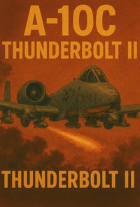 A-10C Thunderbolt II Vintage Military Art Print PosterGoat