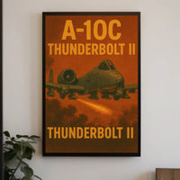 A-10C Thunderbolt II Vintage Military Art Print PosterGoat
