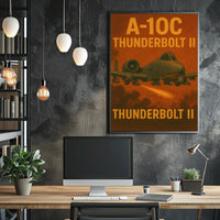 A-10C Thunderbolt II Vintage Military Art Print PosterGoat