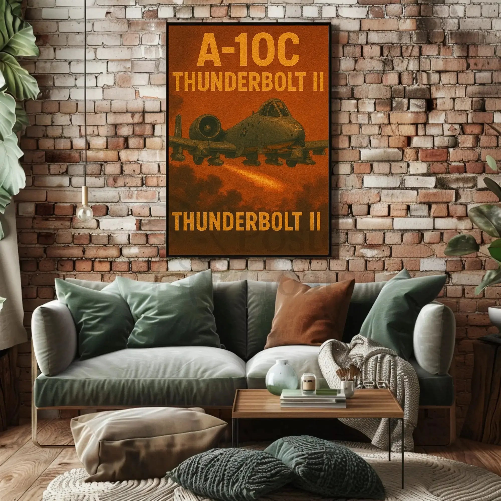 A-10C Thunderbolt II Vintage Military Art Print PosterGoat