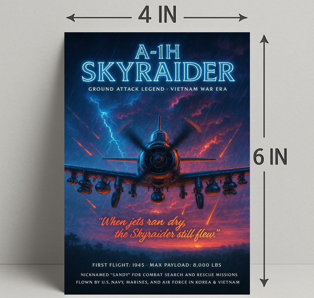 A-1H Skyraider Ground Attack Legend Poster PosterGoat