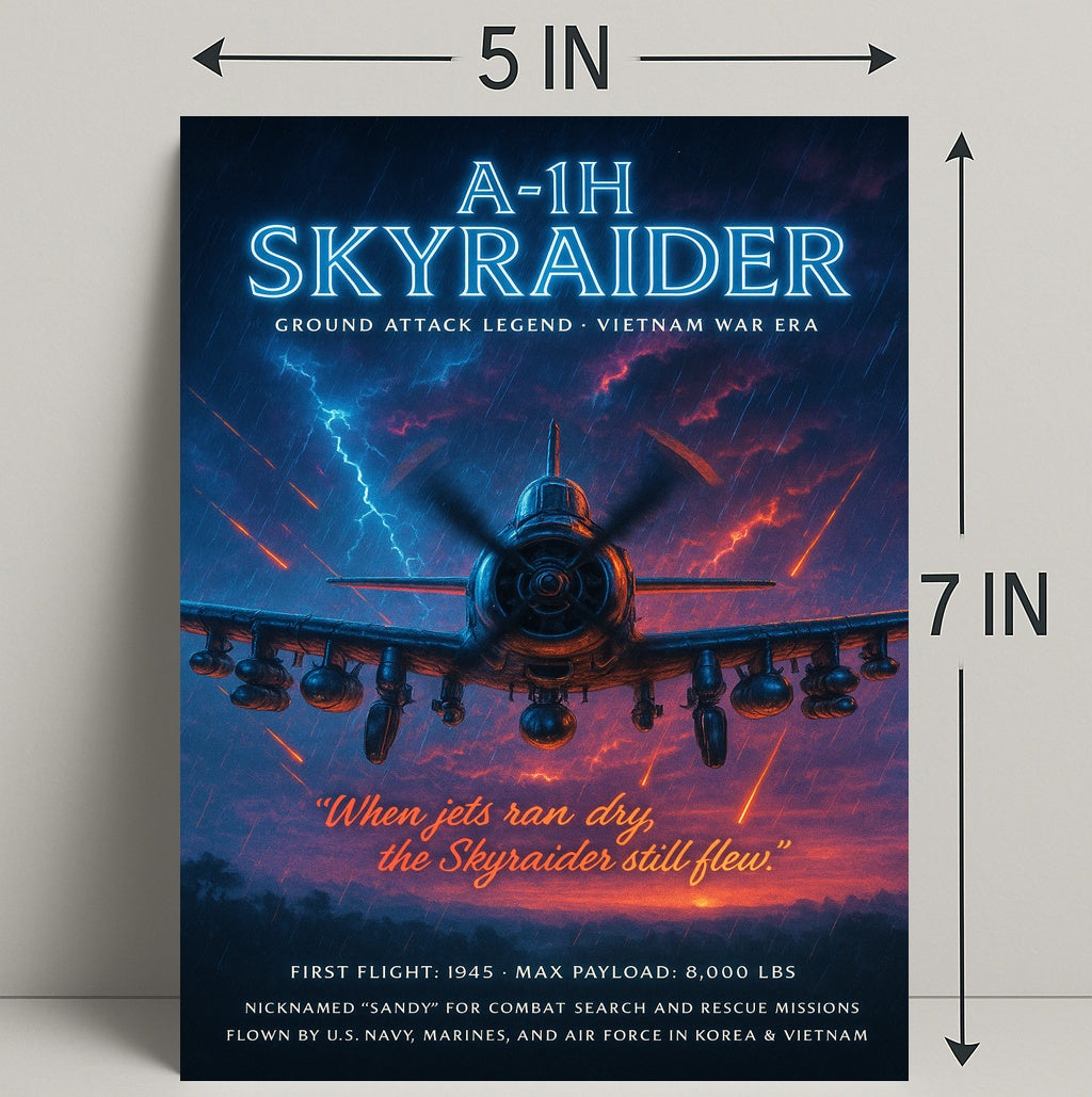 A-1H Skyraider Ground Attack Legend Poster PosterGoat