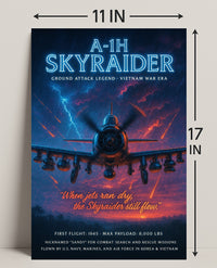 A-1H Skyraider Ground Attack Legend Poster PosterGoat