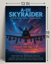 A-1H Skyraider Ground Attack Legend Poster PosterGoat