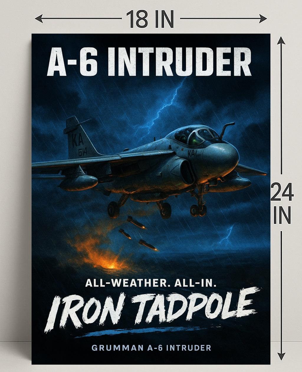 A-6 Intruder Iron Tadpole Poster PosterGoat