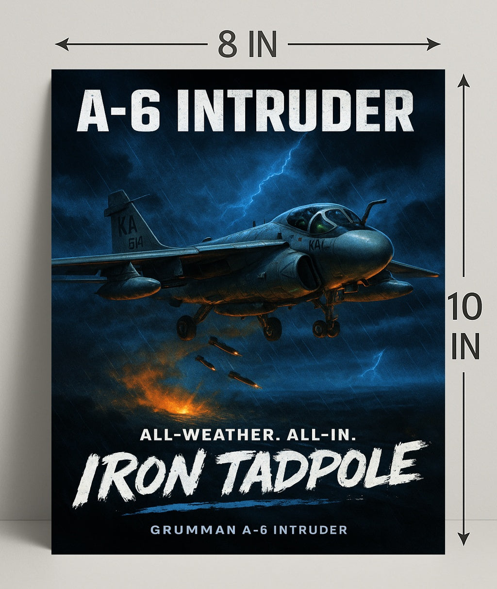 A-6 Intruder Iron Tadpole Poster PosterGoat