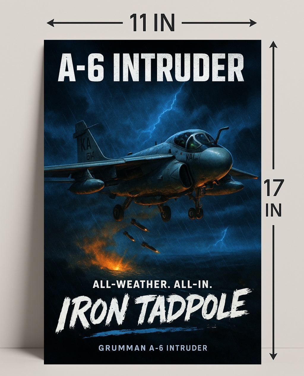 A-6 Intruder Iron Tadpole Poster PosterGoat