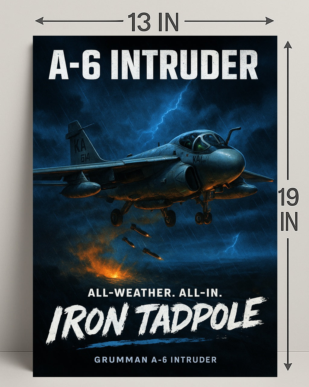 A-6 Intruder Iron Tadpole Poster PosterGoat