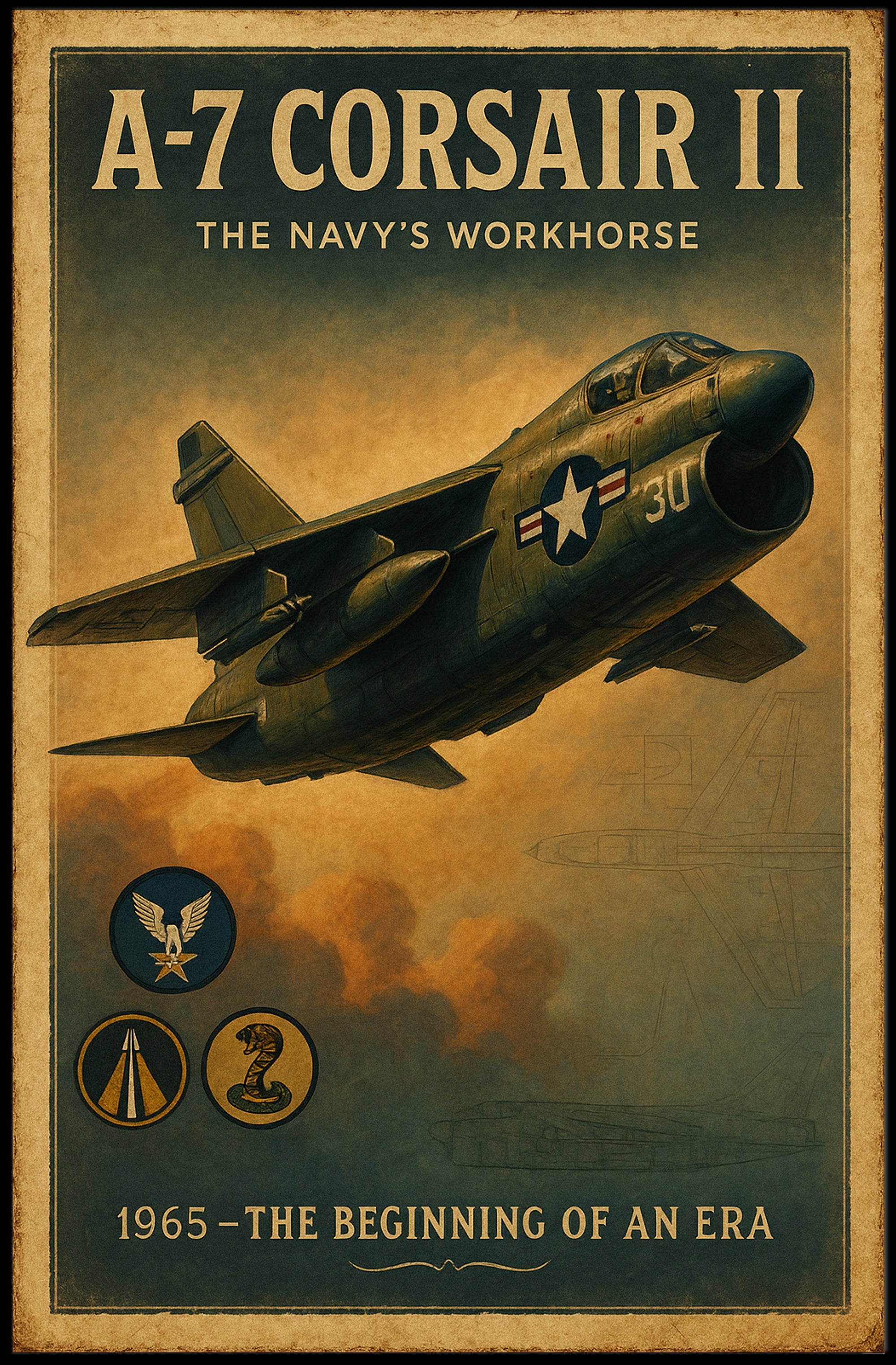 A-7 Corsair II The Navys Workhorse Poster PosterGoat