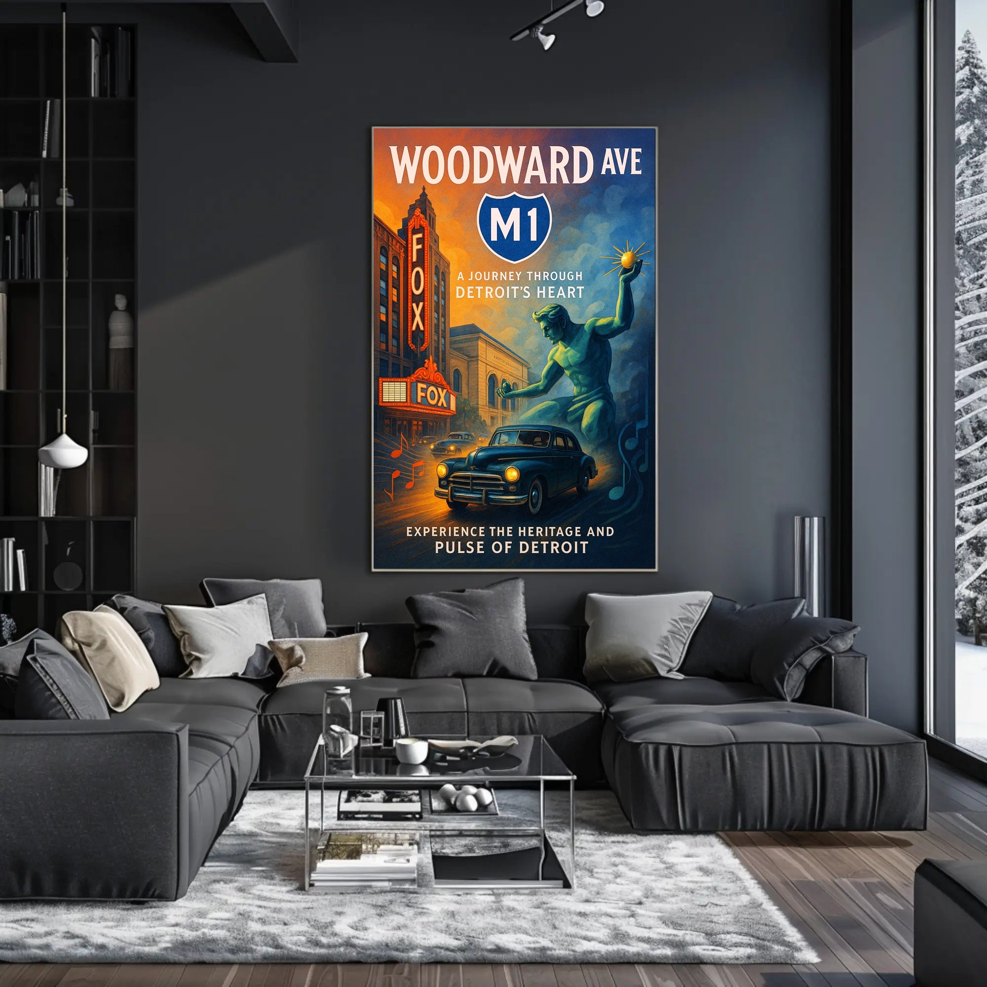 A Journey Through Detroit's Heart Poster Wall Art PosterGoat