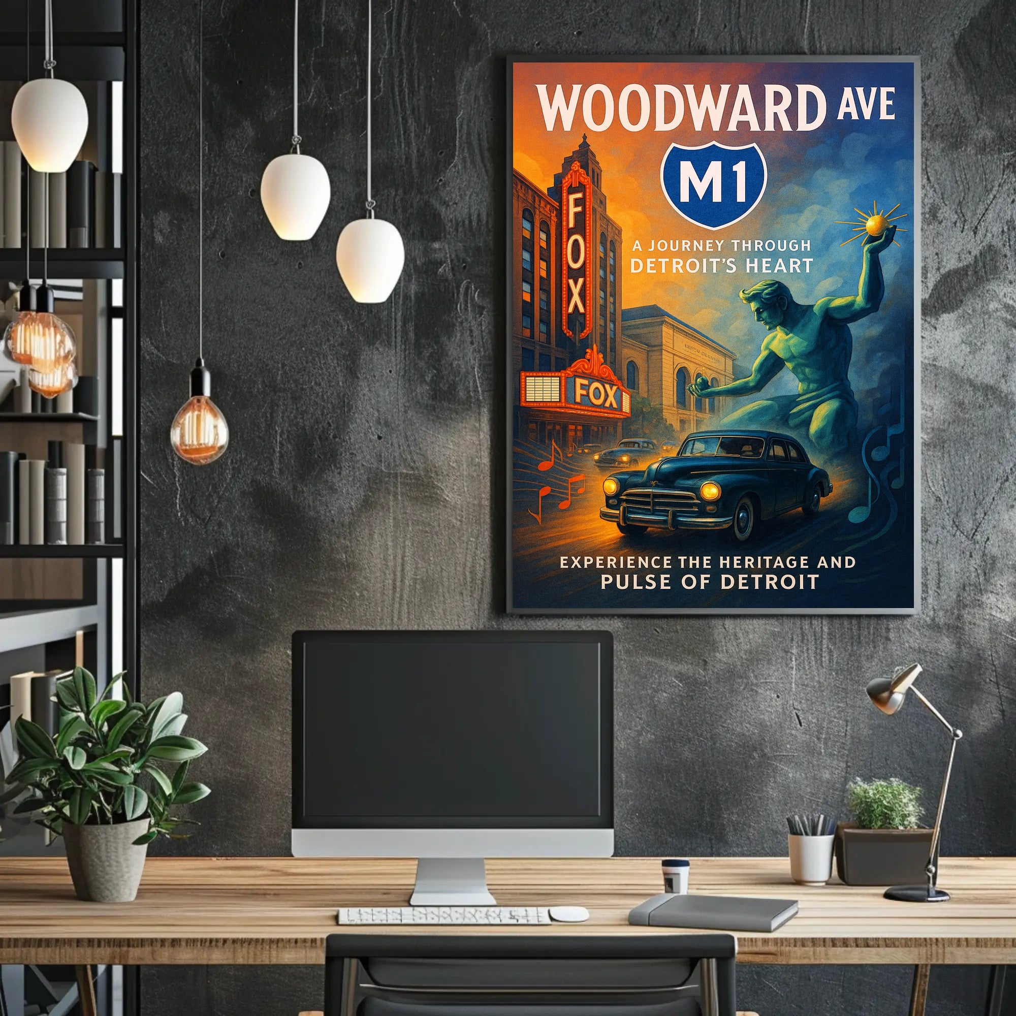 A Journey Through Detroit's Heart Poster Wall Art PosterGoat