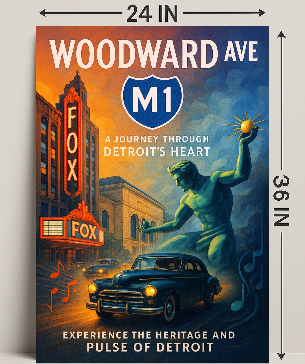 A Journey Through Detroit's Heart Poster Wall Art PosterGoat