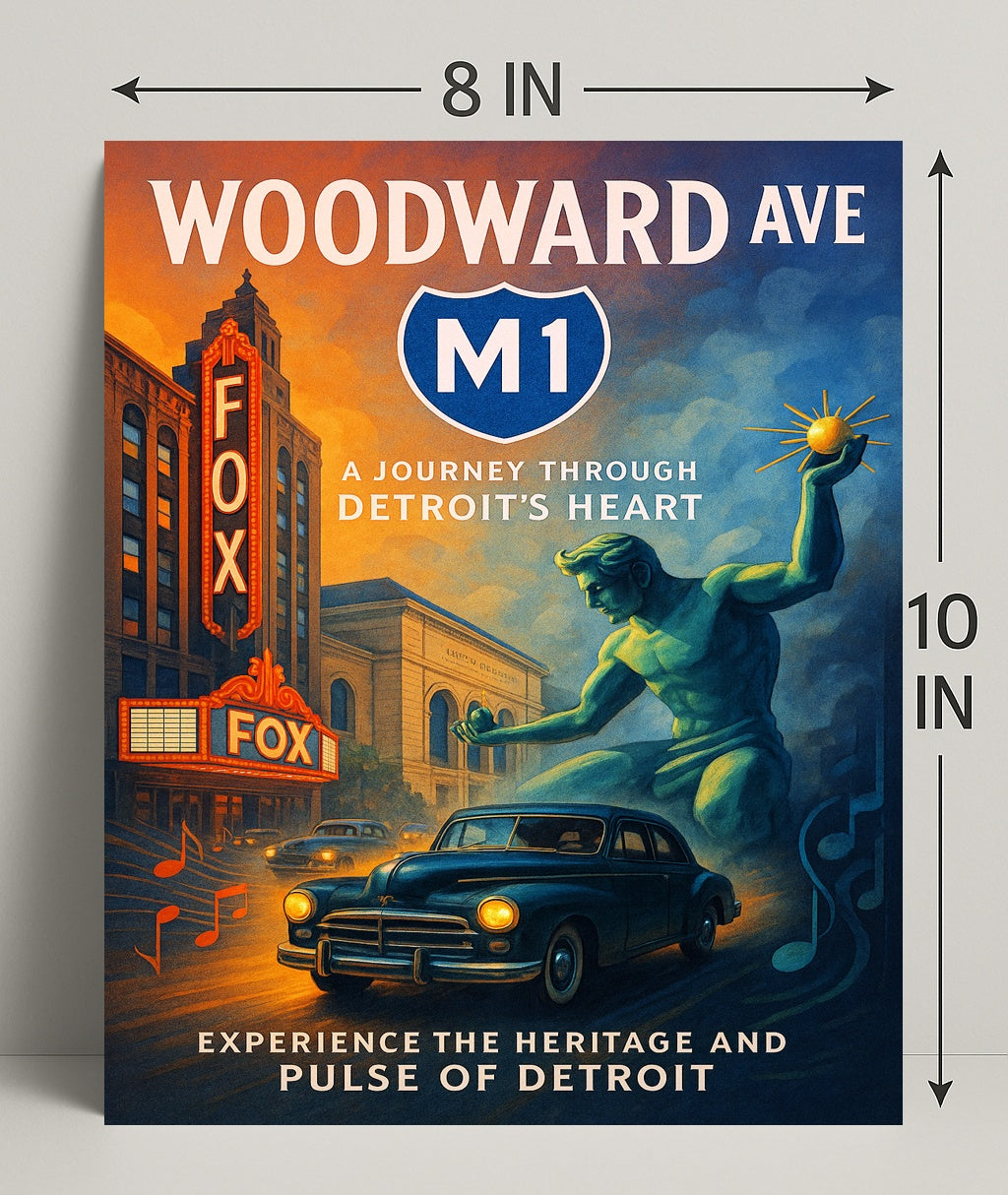 A Journey Through Detroit's Heart Poster Wall Art PosterGoat