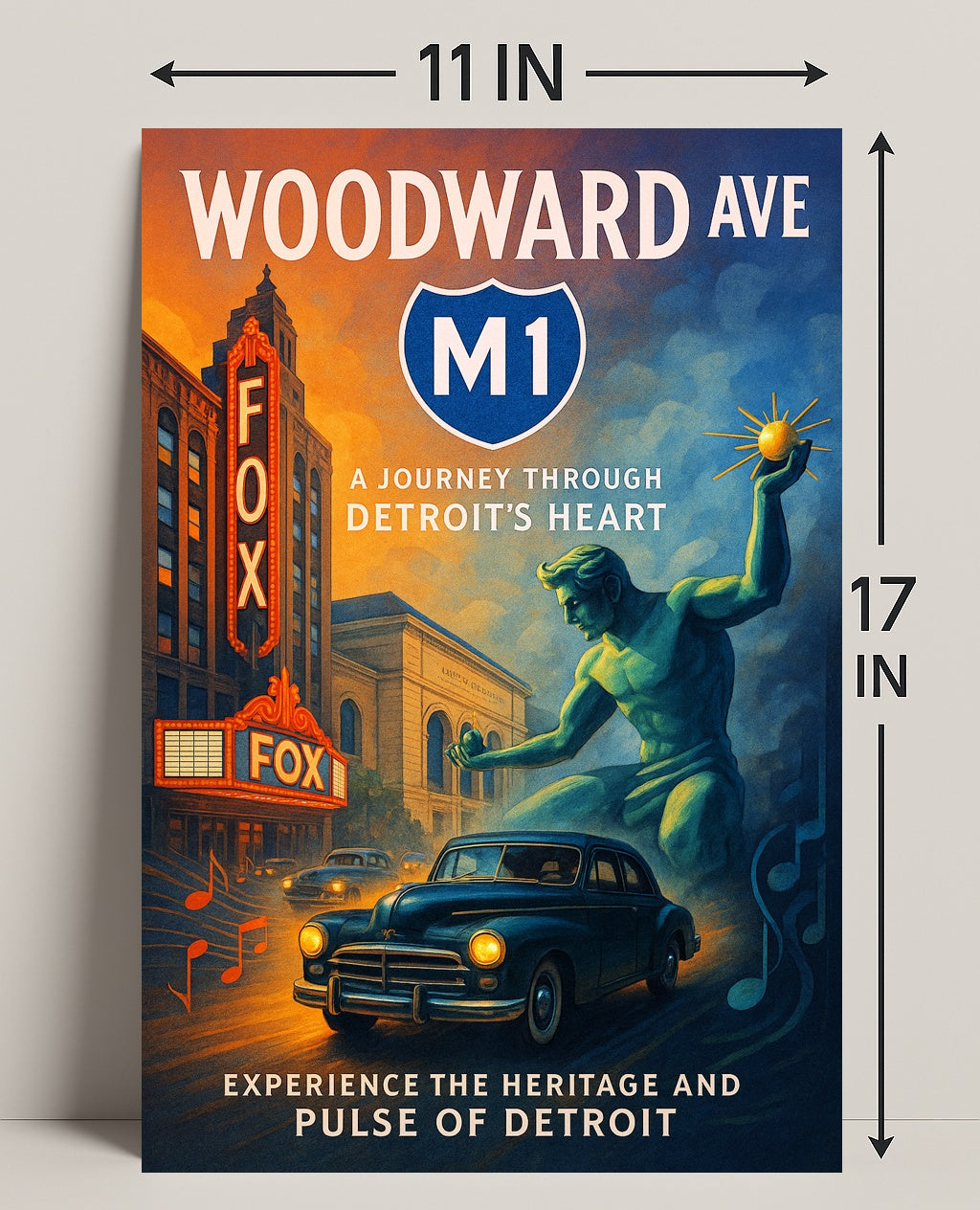 A Journey Through Detroit's Heart Poster Wall Art PosterGoat