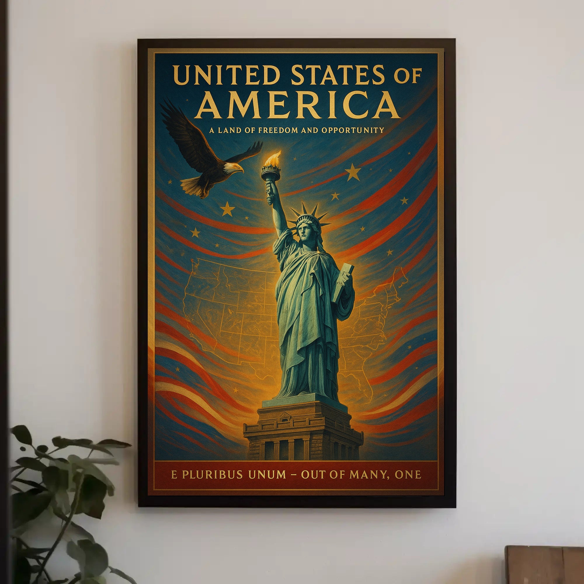 A Land Of Freedom And Opportunity Poster PosterGoat