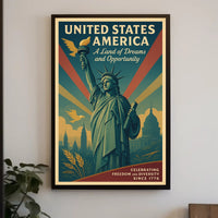 A Land of Dreams and Opportunity Poster PosterGoat