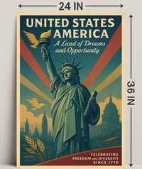 A Land of Dreams and Opportunity Poster PosterGoat