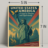 A Land of Dreams and Opportunity Poster PosterGoat