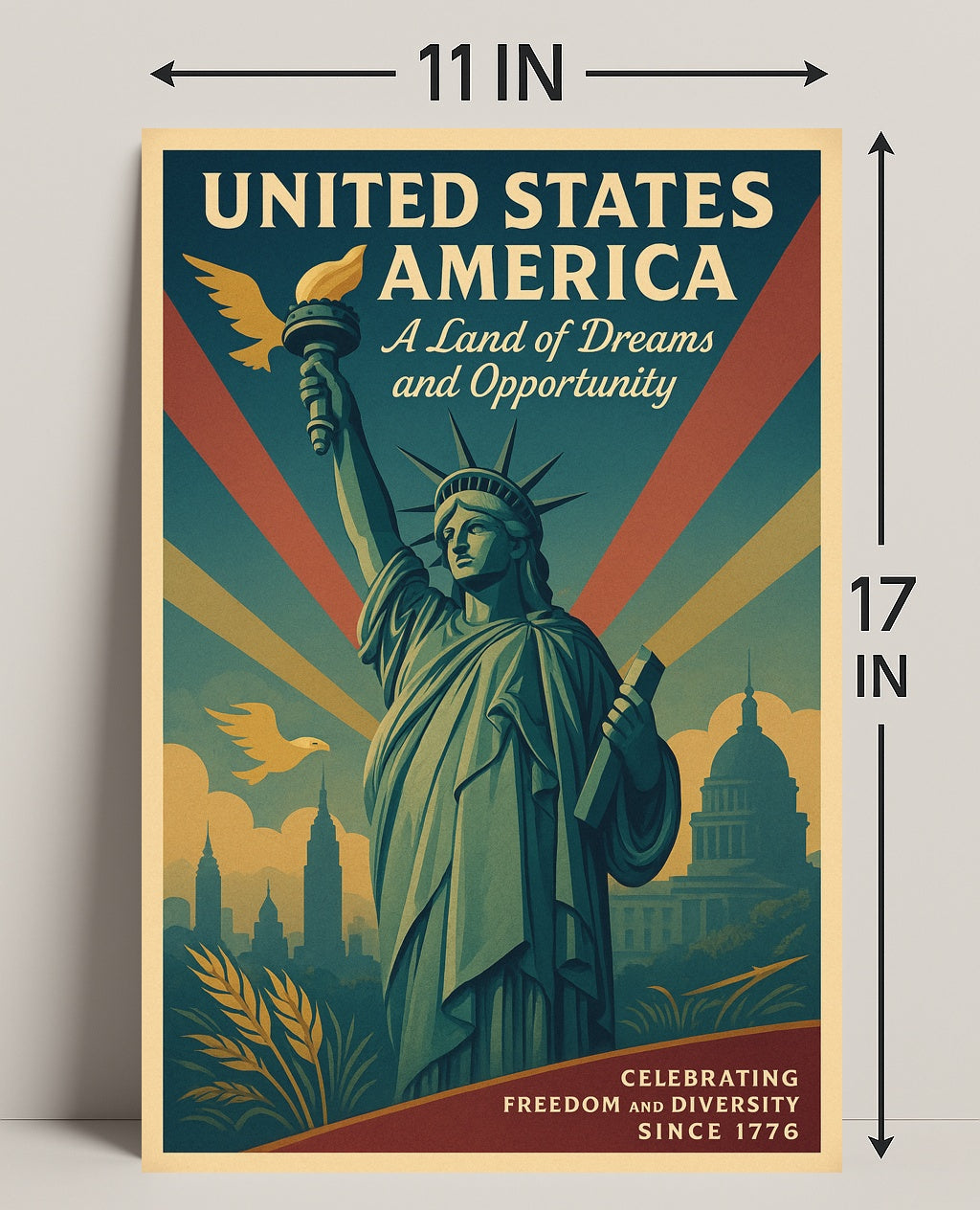 A Land of Dreams and Opportunity Poster PosterGoat