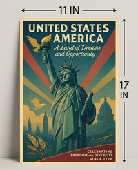 A Land of Dreams and Opportunity Poster PosterGoat