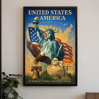 A Land of Freedom and Opportunity Poster Wall Art PosterGoat