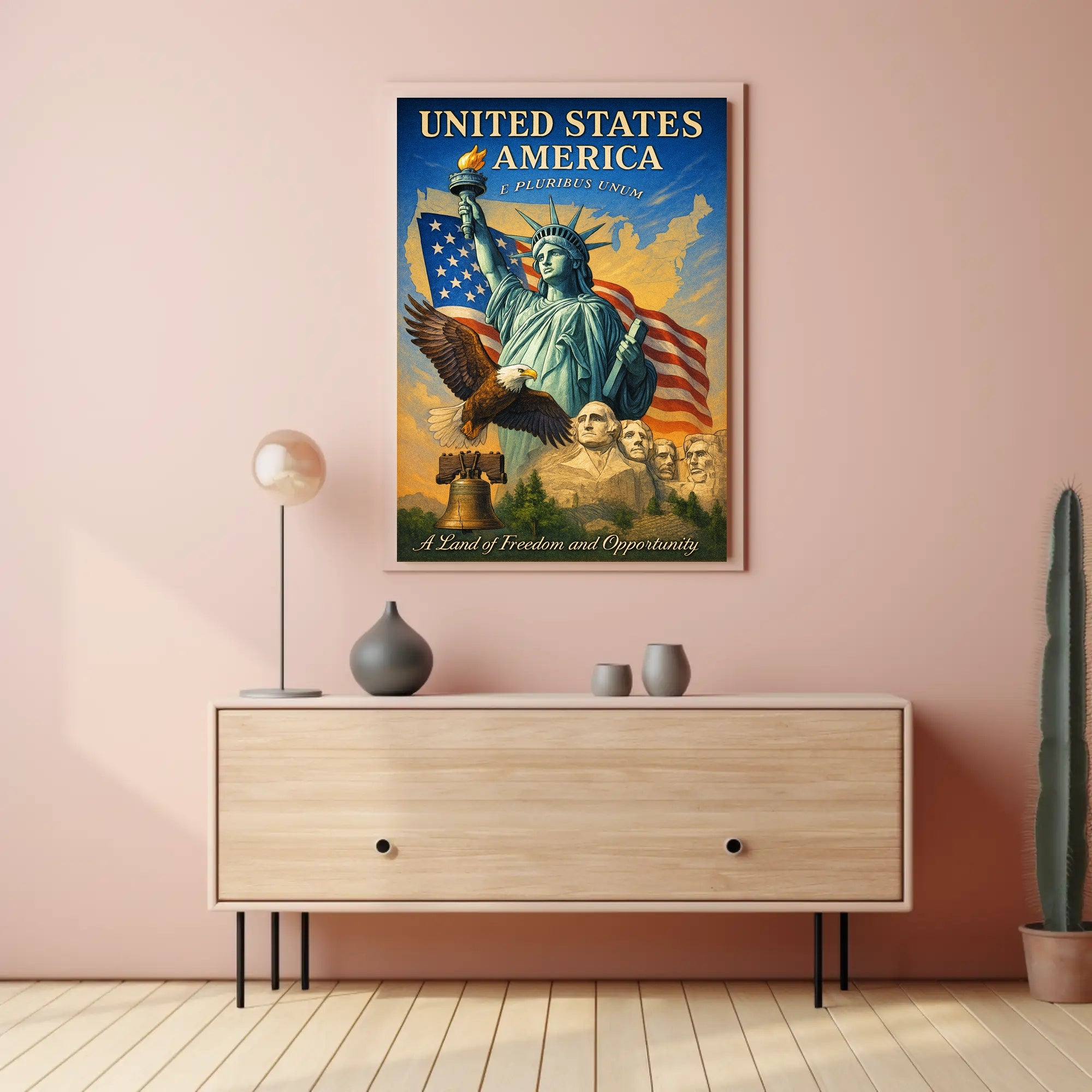 A Land of Freedom and Opportunity Poster Wall Art PosterGoat