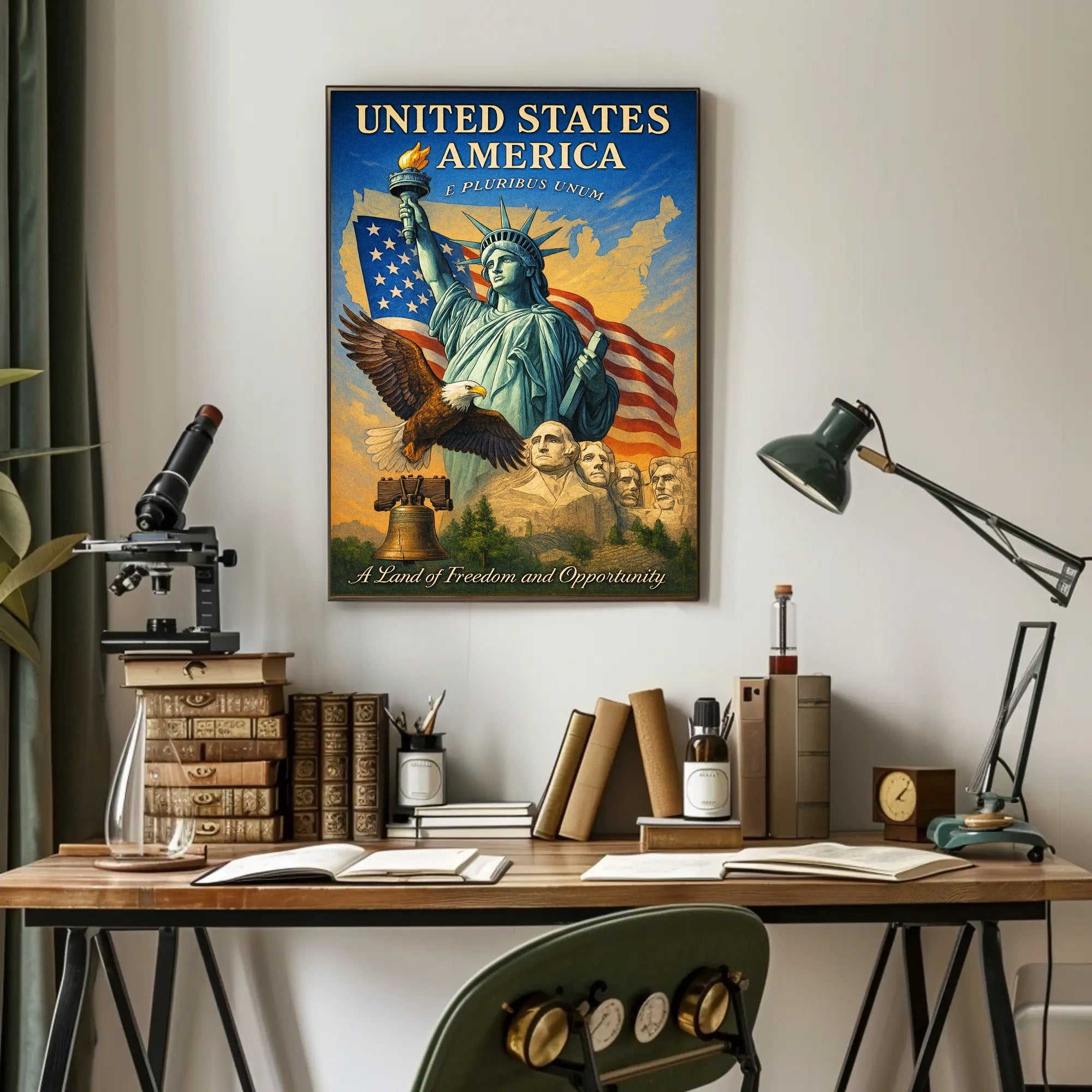 A Land of Freedom and Opportunity Poster Wall Art PosterGoat