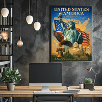 A Land of Freedom and Opportunity Poster Wall Art PosterGoat