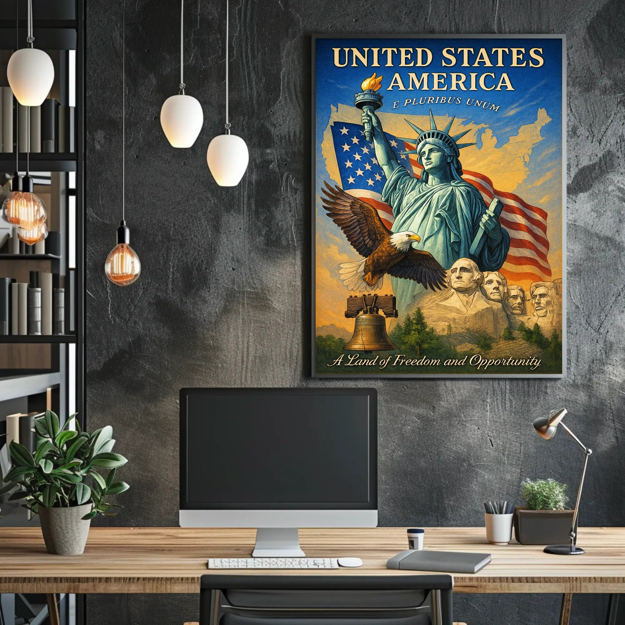 A Land of Freedom and Opportunity Poster Wall Art PosterGoat