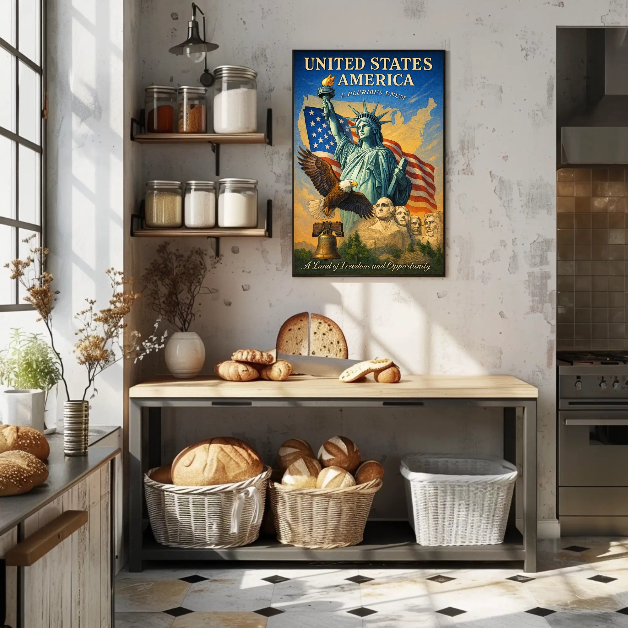 A Land of Freedom and Opportunity Poster Wall Art PosterGoat