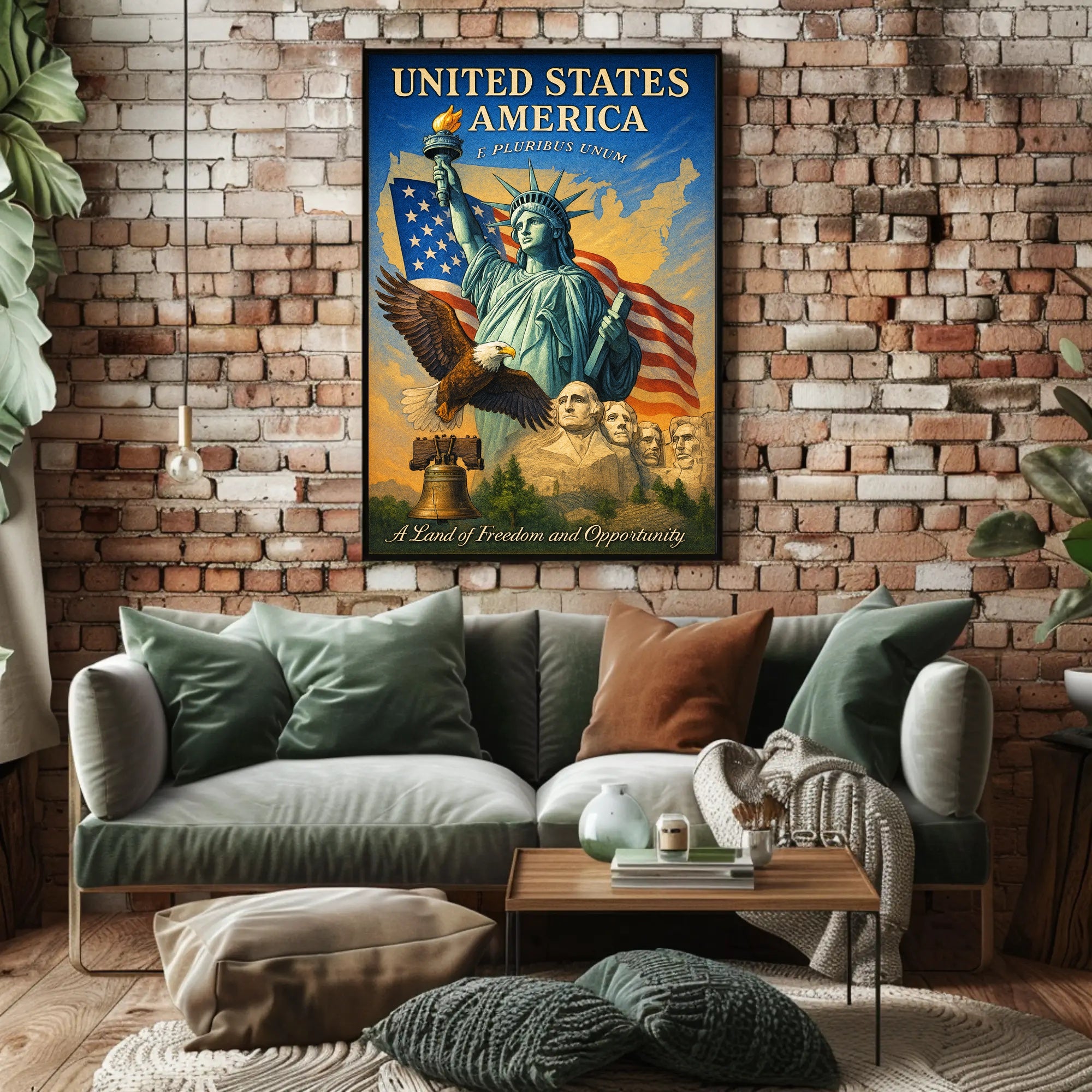 A Land of Freedom and Opportunity Poster Wall Art PosterGoat