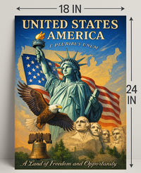 A Land of Freedom and Opportunity Poster Wall Art PosterGoat