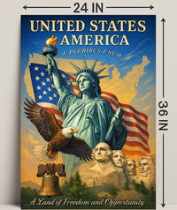 A Land of Freedom and Opportunity Poster Wall Art PosterGoat