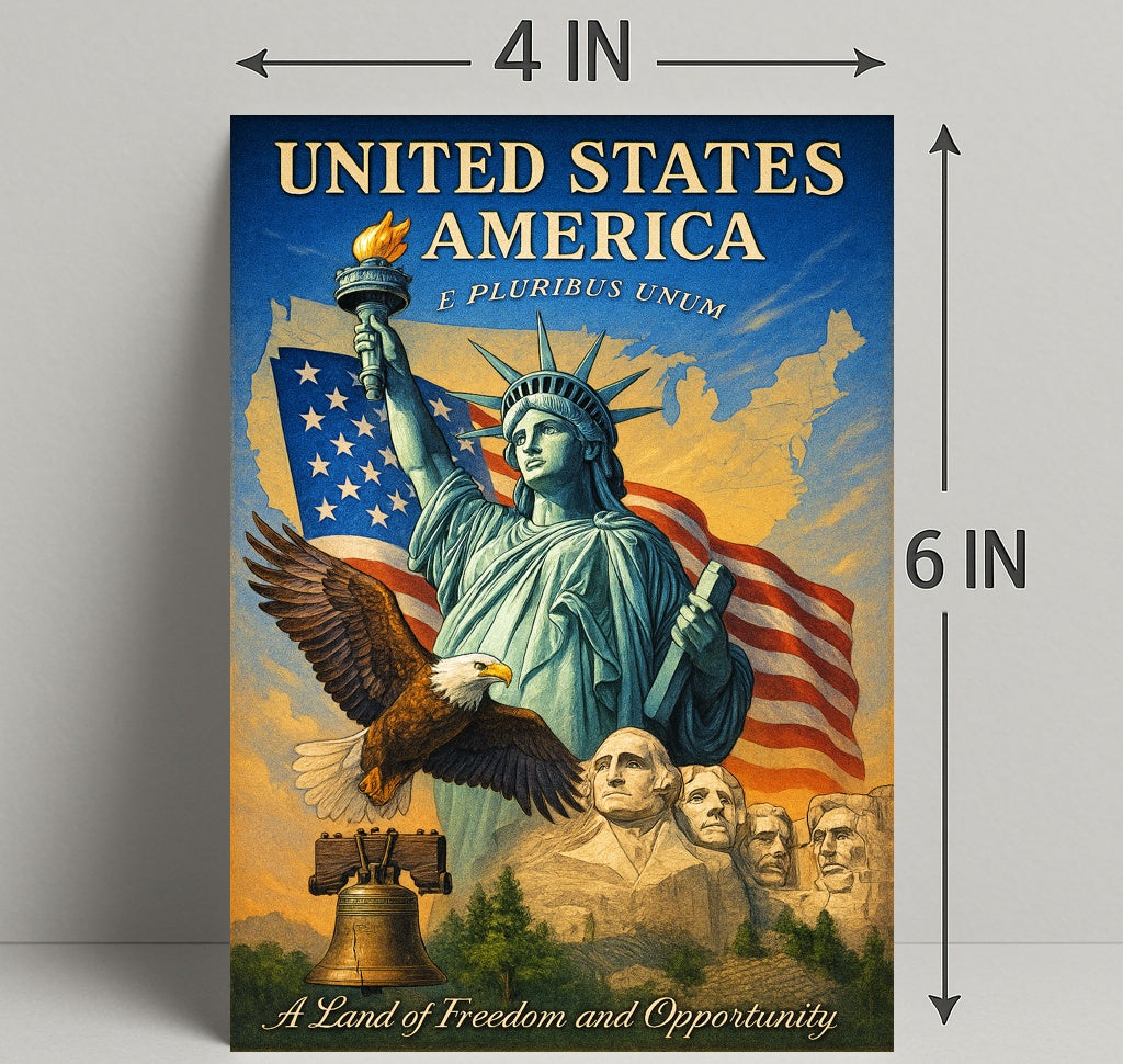 A Land of Freedom and Opportunity Poster Wall Art PosterGoat