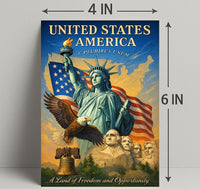 A Land of Freedom and Opportunity Poster Wall Art PosterGoat