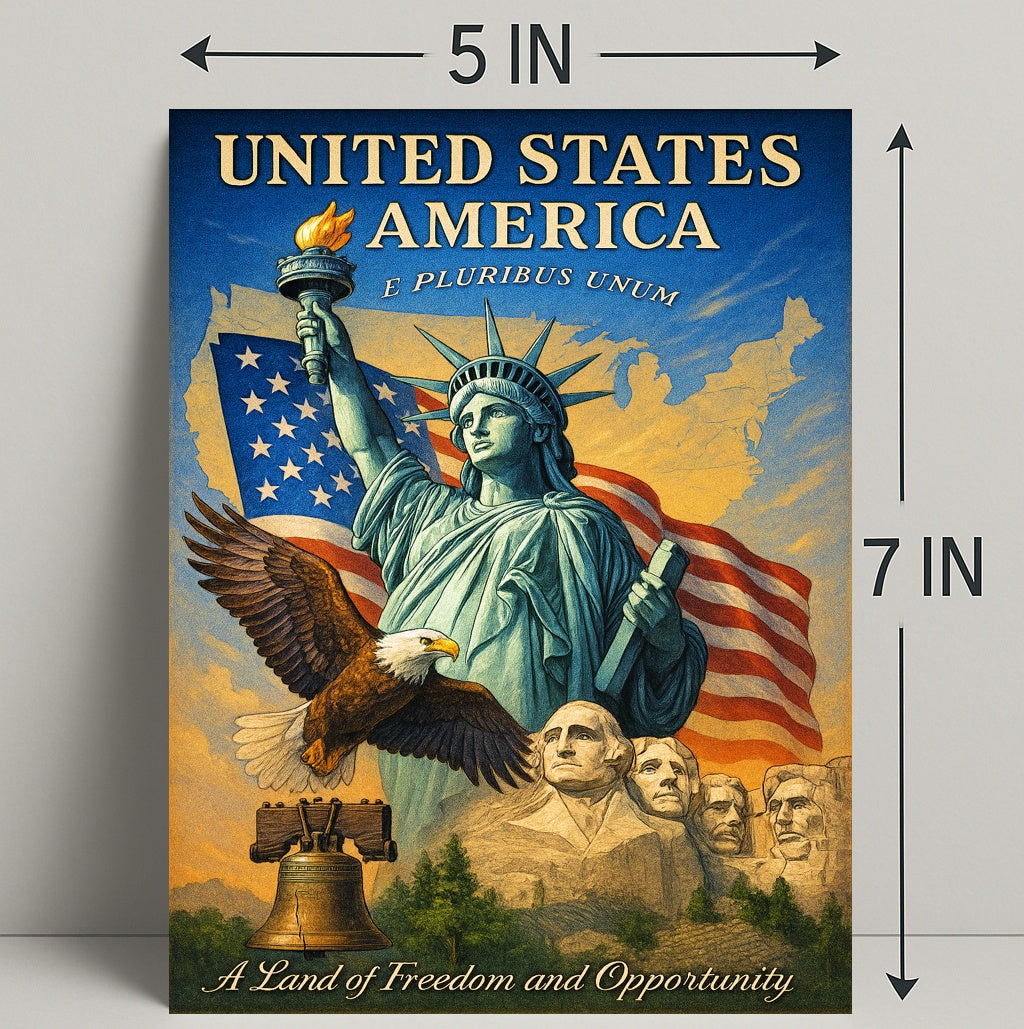 A Land of Freedom and Opportunity Poster Wall Art PosterGoat
