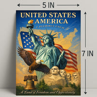A Land of Freedom and Opportunity Poster Wall Art PosterGoat