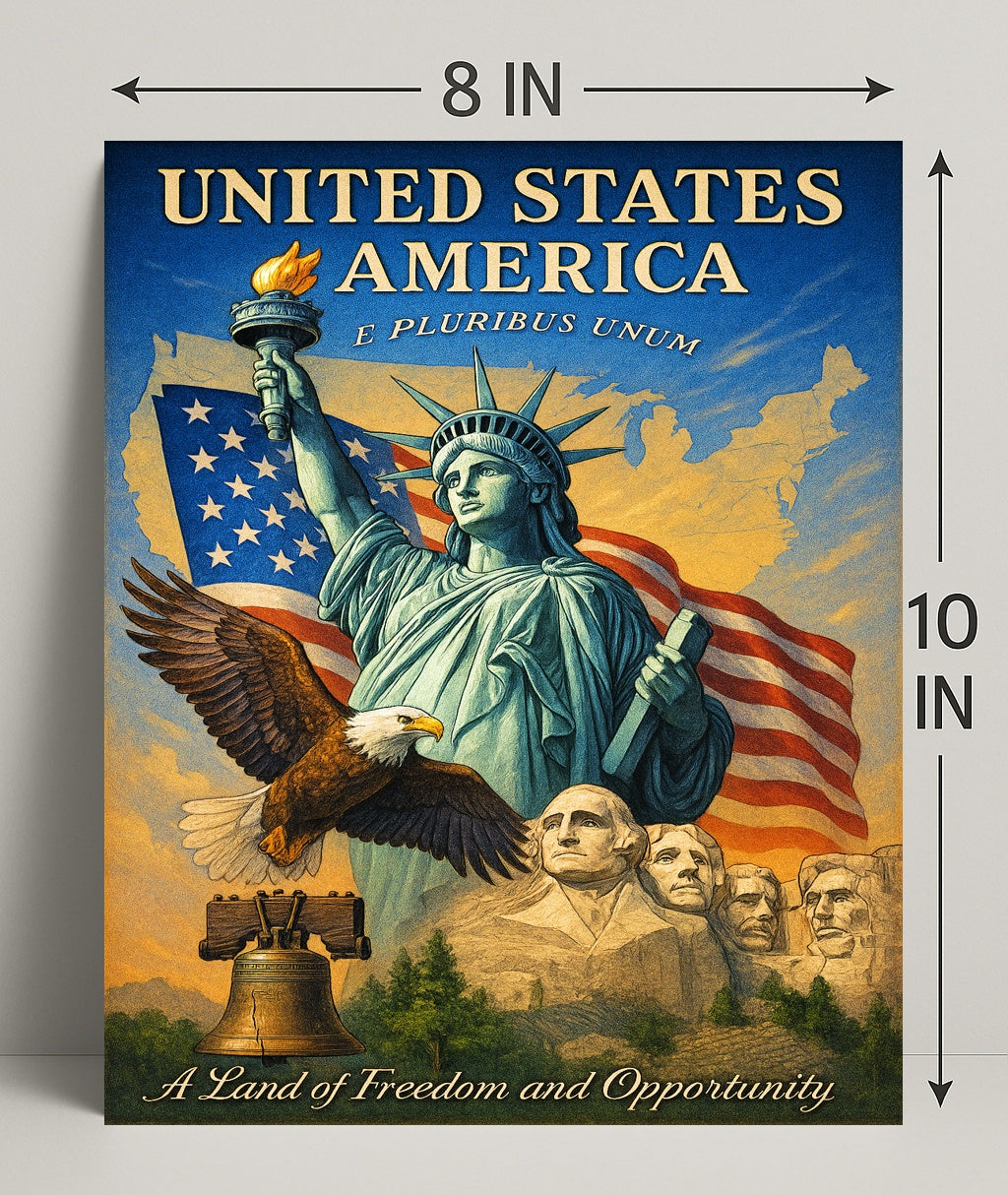A Land of Freedom and Opportunity Poster Wall Art PosterGoat