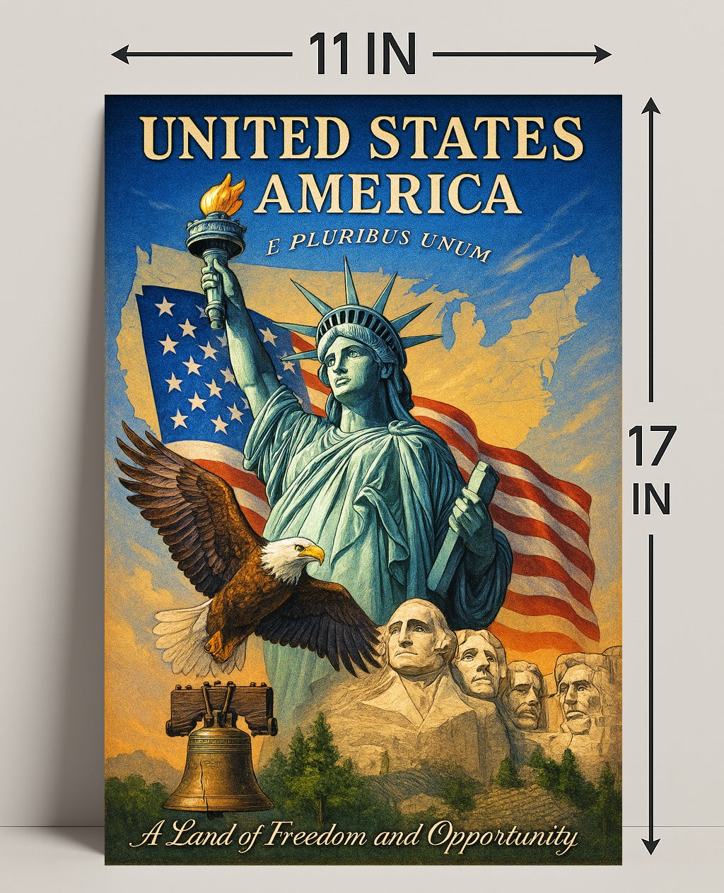 A Land of Freedom and Opportunity Poster Wall Art PosterGoat