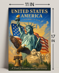 A Land of Freedom and Opportunity Poster Wall Art PosterGoat