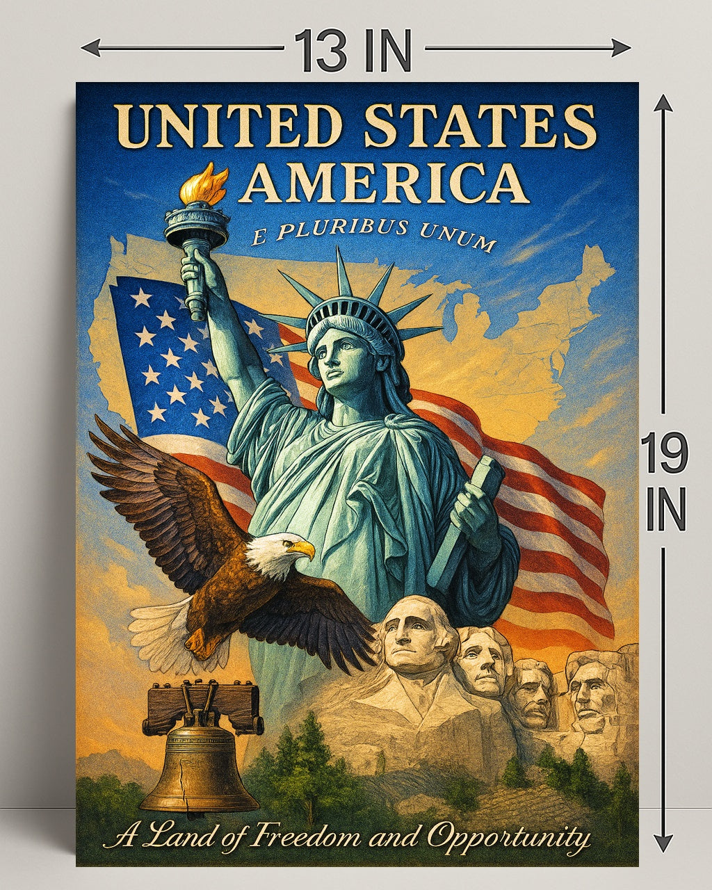 A Land of Freedom and Opportunity Poster Wall Art PosterGoat