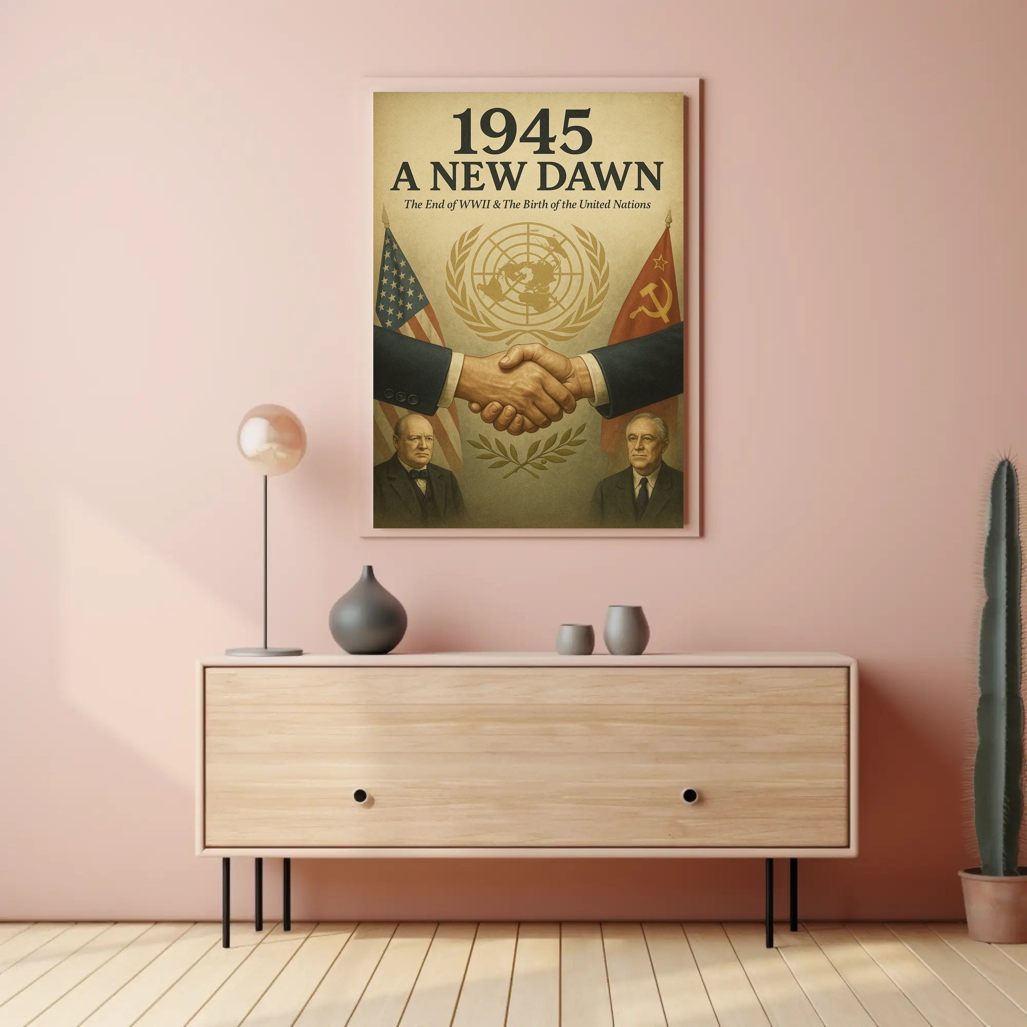 A New Dawn 1945 Vintage Poster Wall Art PosterGoat
