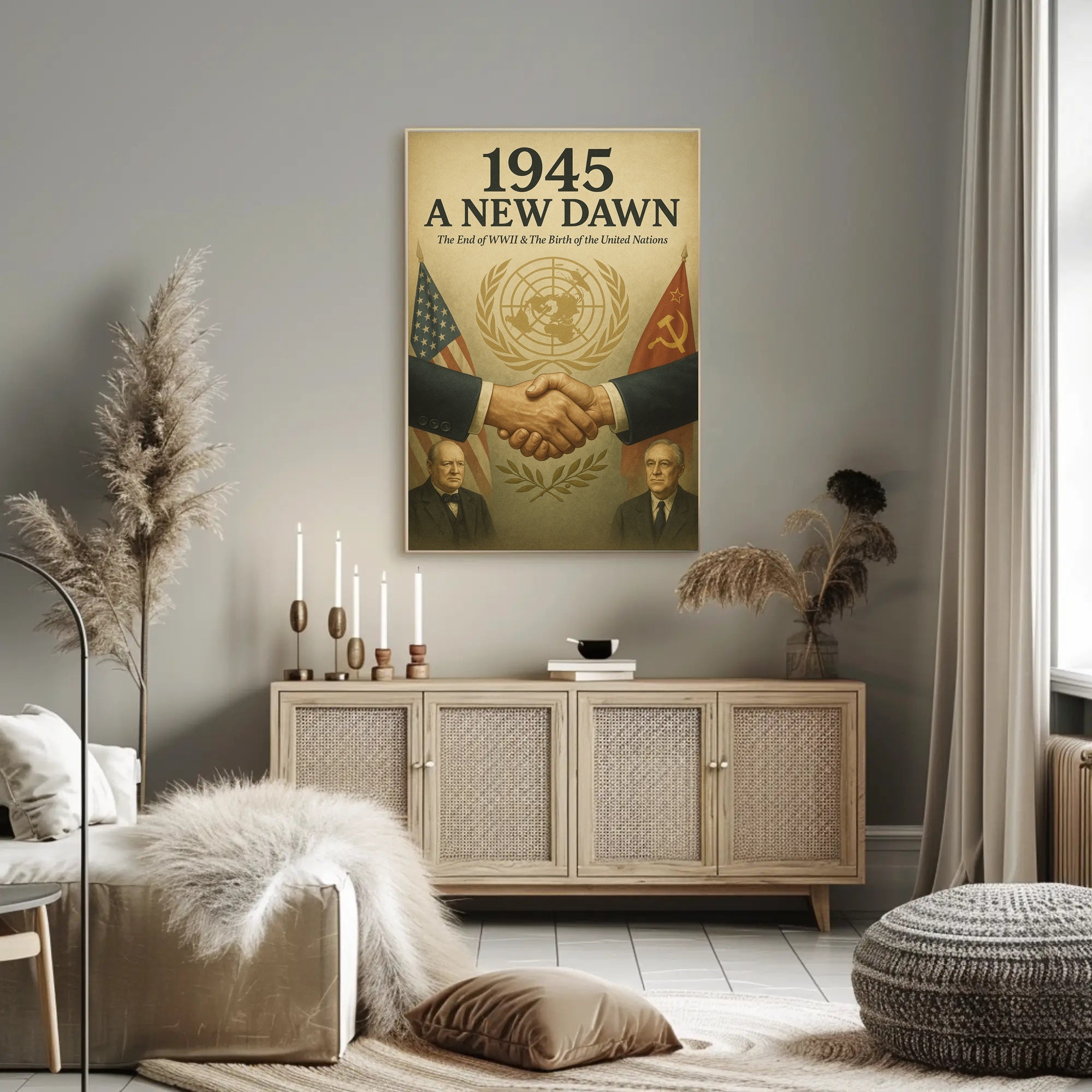A New Dawn 1945 Vintage Poster Wall Art PosterGoat