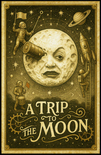 A Trip To The Moon Vintage Poster Wall Art Print PosterGoat