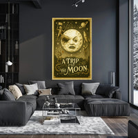 A Trip To The Moon Vintage Poster Wall Art Print PosterGoat