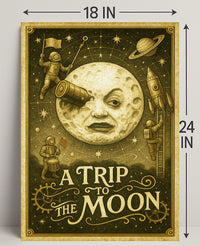 A Trip To The Moon Vintage Poster Wall Art Print PosterGoat