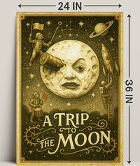 A Trip To The Moon Vintage Poster Wall Art Print PosterGoat
