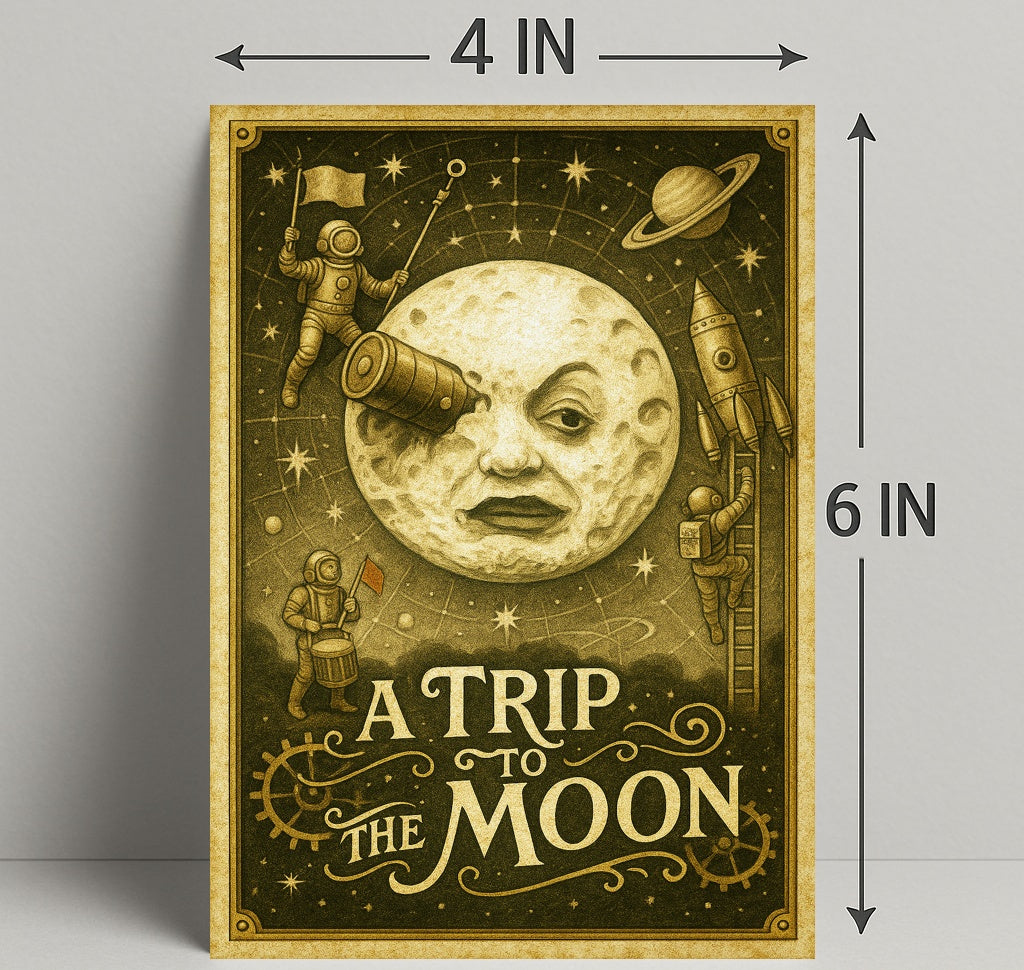 A Trip To The Moon Vintage Poster Wall Art Print PosterGoat